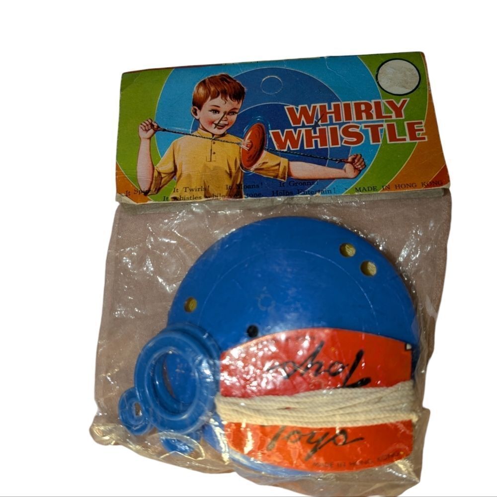 Vintage 60s Whirly Whistle kids toy NIP‎